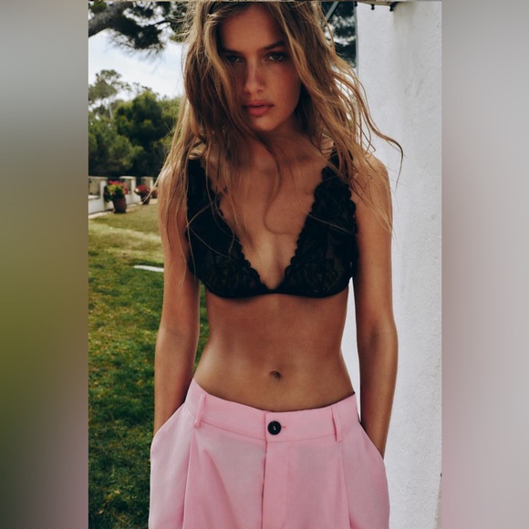 ZARA NEW FLOWY PLEATED PANTS - Picture 15 of 16